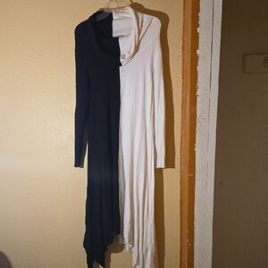 Ashro Asymmetrical Black and White Dress